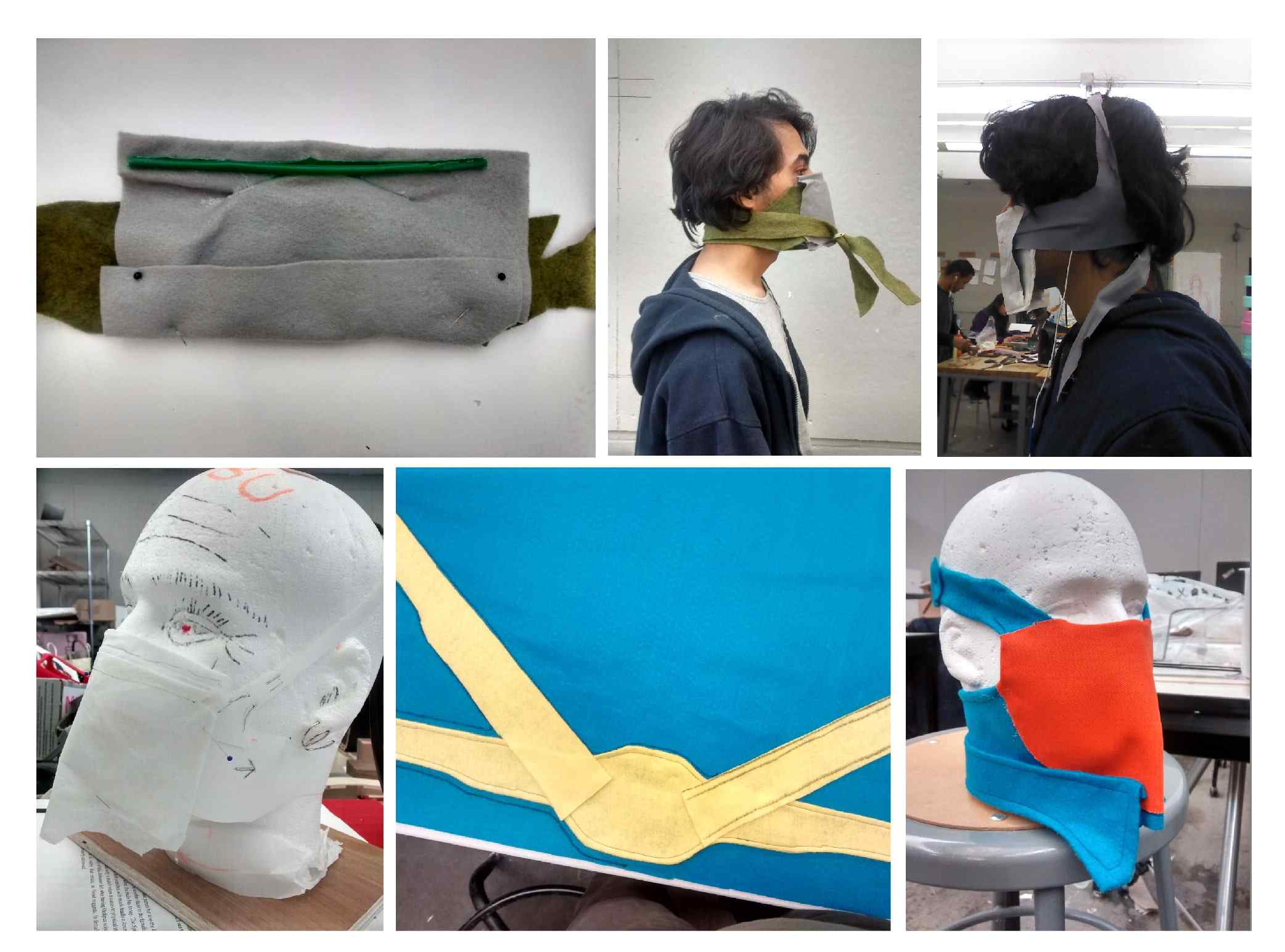 image showing further developed prototypes of the repsirator design