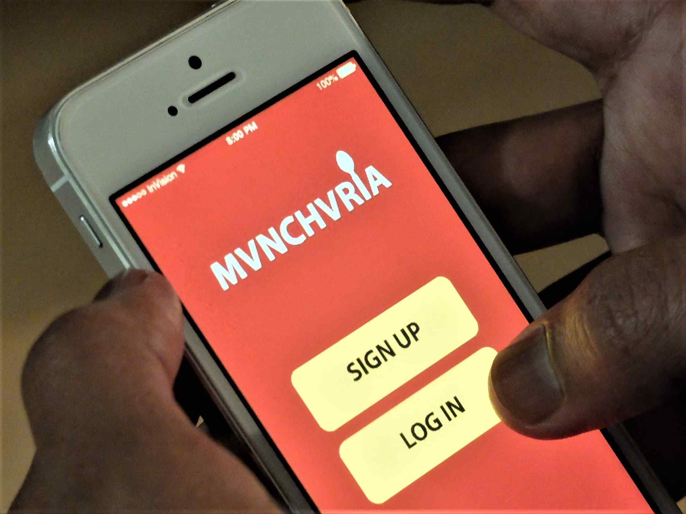 image showing an application on a smartphone