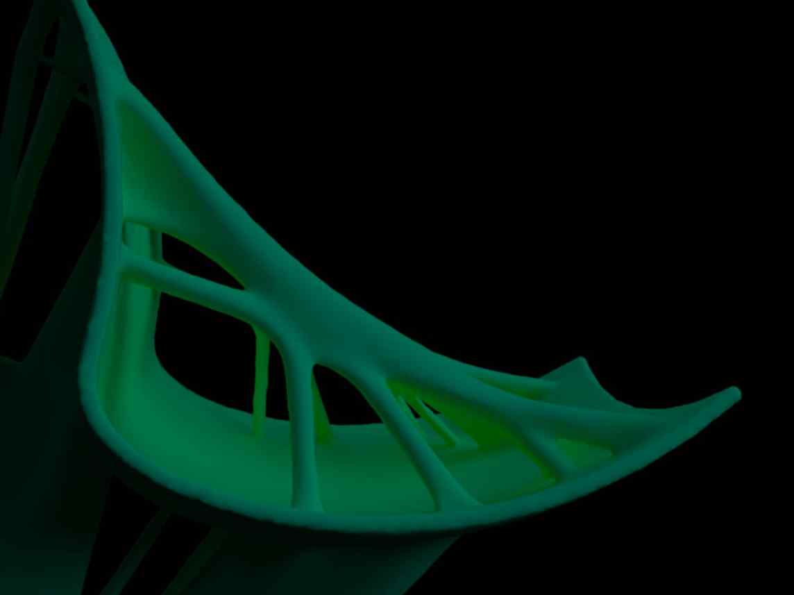 image showing the closeup of an AI optimized 3D shape